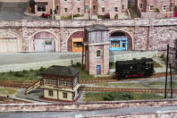 The Signal Box & water tower - the box is a plastic kit by Ratio.