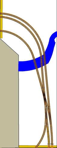 Track layout for corner section three.