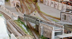 The road bridge access to the station, is a rather narrow - as the turntable is right beside it.