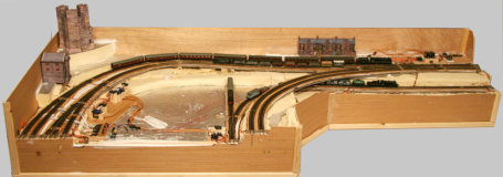 The corner section, wired and points motors fitted, together with isolation wiring.