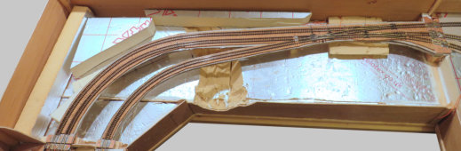 Track has been laid and track ends alinged.