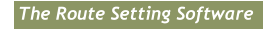 The Route Setting Software