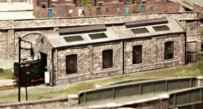 Engine shed.