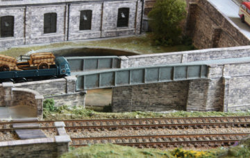 Road approach bridge to the station.